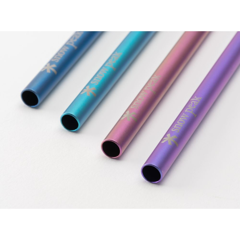 snowpeak 鈦金屬吸管2件組(粉紅&紫) ／ FES-222-2 (Default)