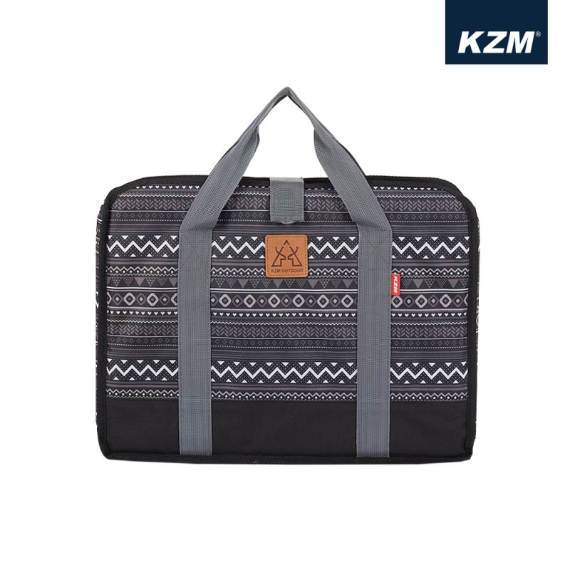 KZM 彩繪民族風折疊桌收納袋-S(黑色)