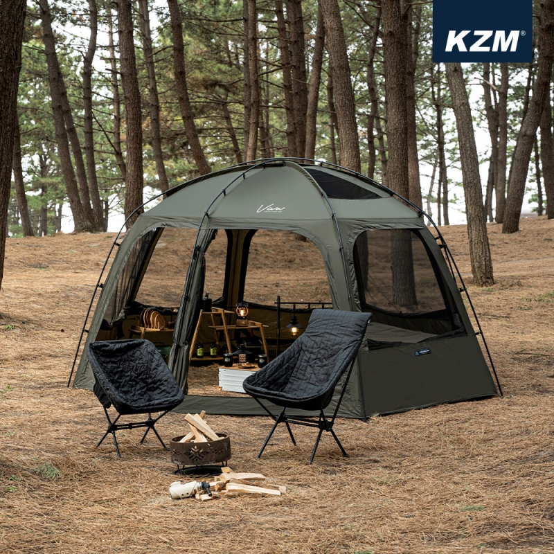 KZM VIVA比瓦圓頂客廳帳-軍綠色