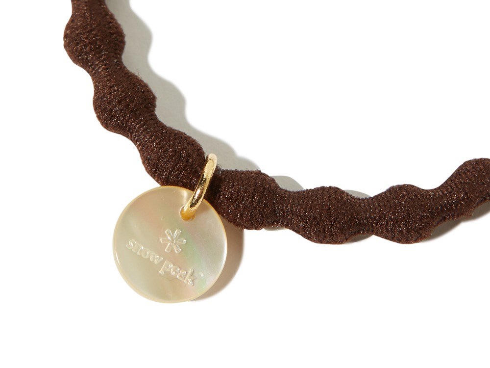snowpeak Logo-charm Hair tie -雪花印髮圈-咖啡色