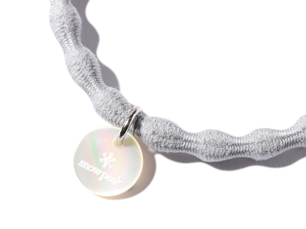 snowpeak Logo-charm Hair tie -雪花印髮圈- 淺灰色