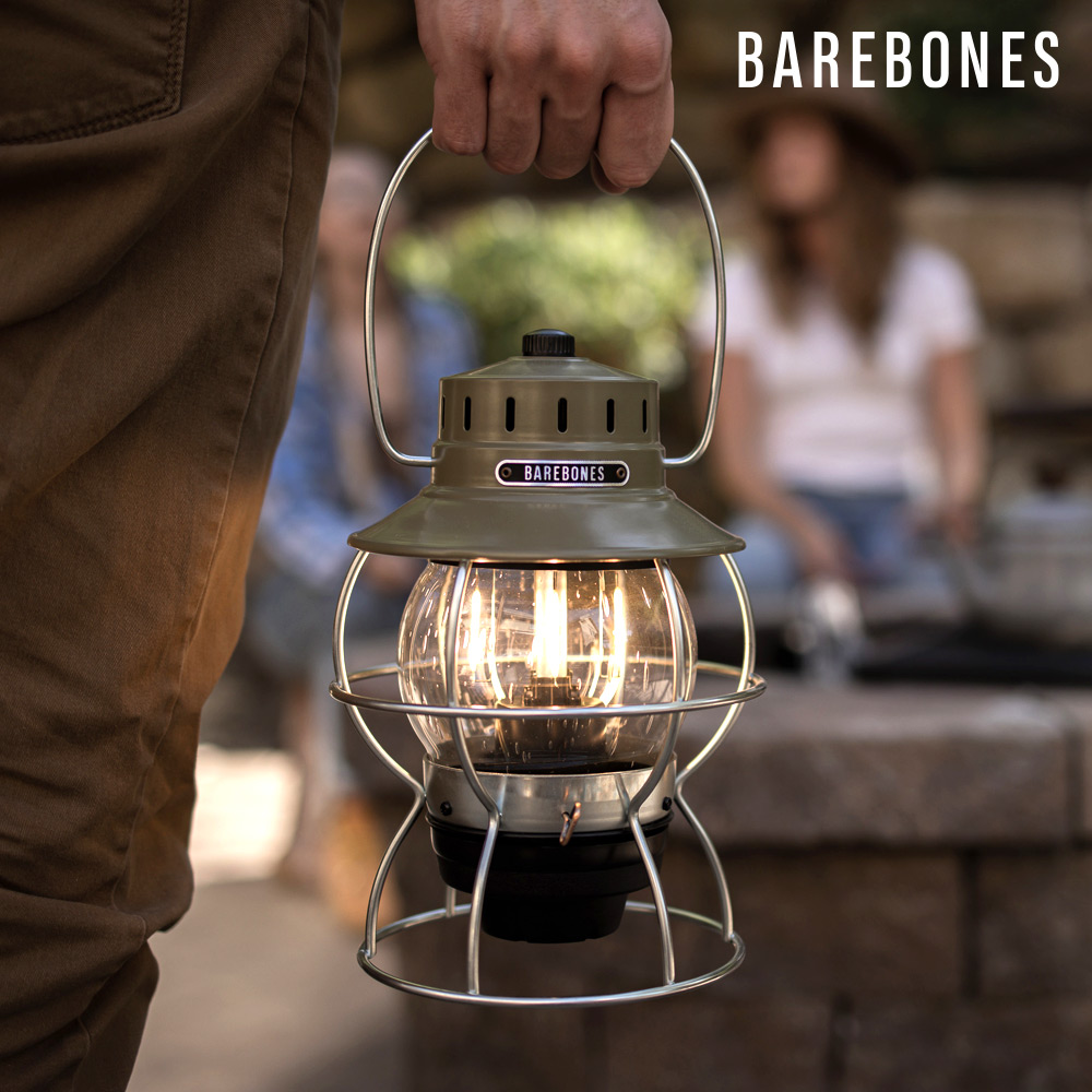 Barebones 手提鐵路復古營燈 Railroad Lantern/ 橄欖綠