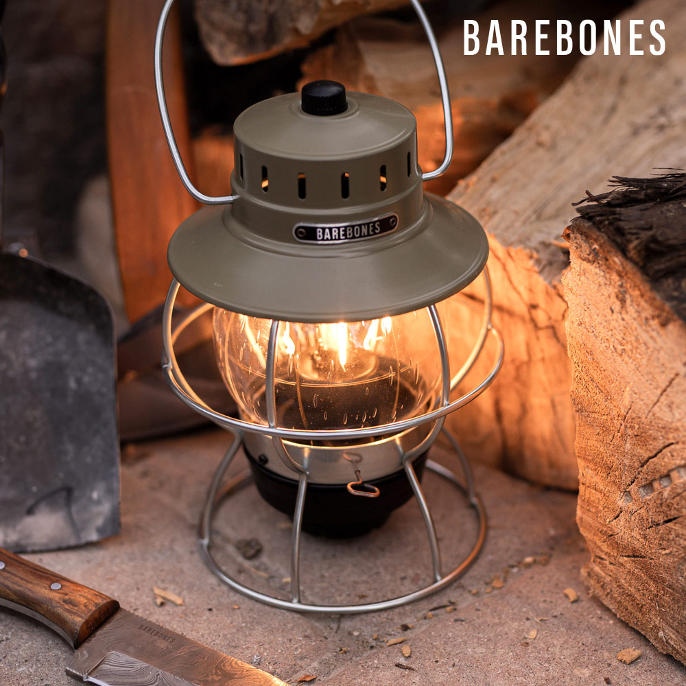 Barebones 手提鐵路復古營燈 Railroad Lantern/ 橄欖綠