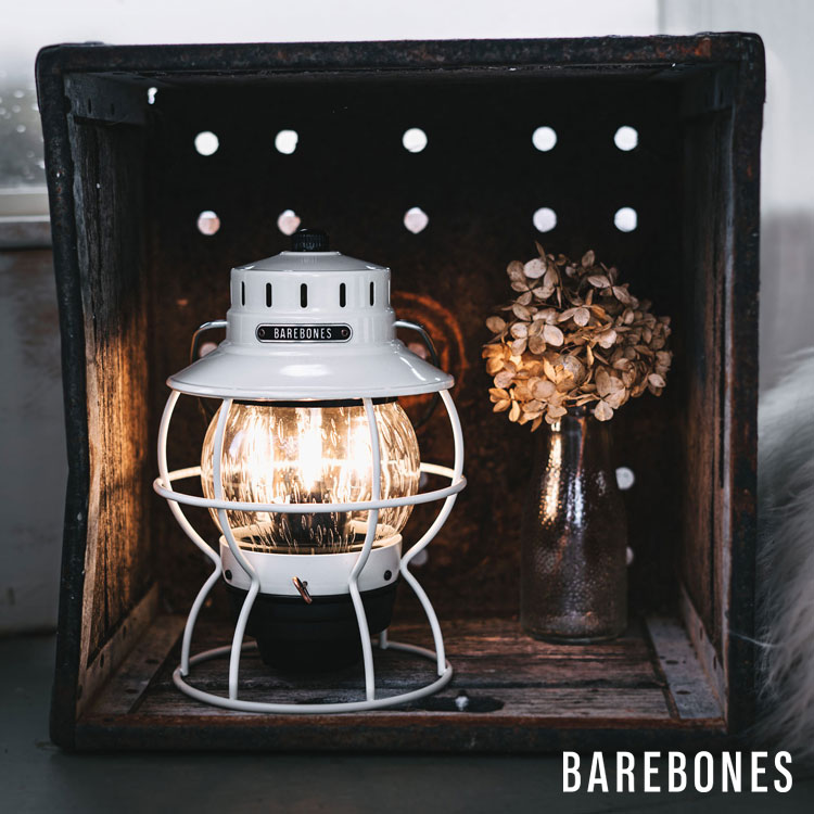 Barebones 手提鐵路復古營燈 Railroad Lantern/ 骨董白