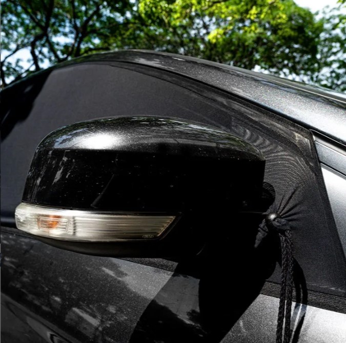 PAMABE OUTDOOR  車泊防蚊網前窗大A型-後視鏡位於車窗款