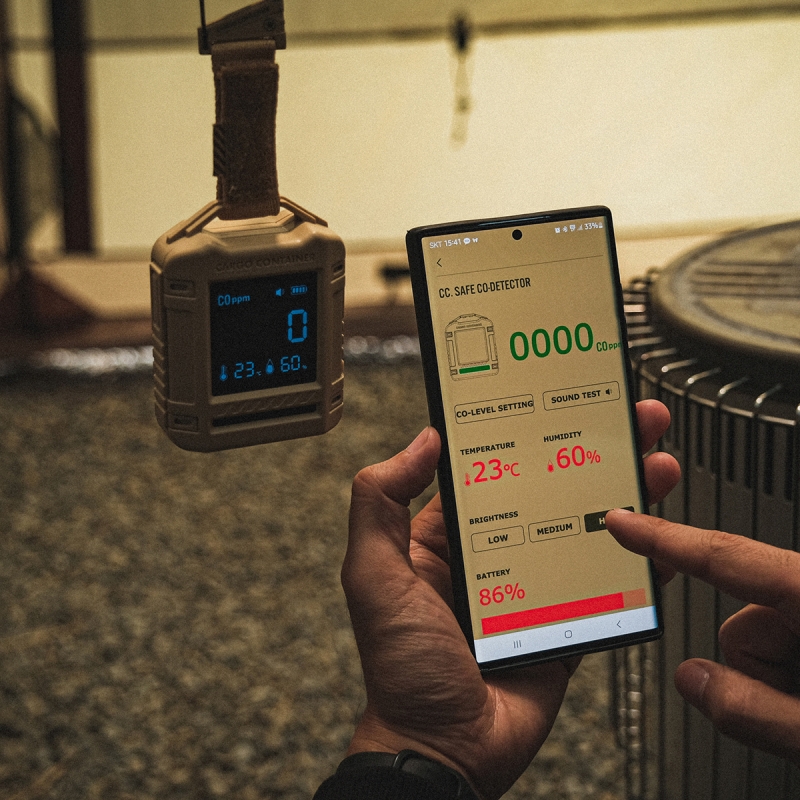  CARGO 一氧化碳溫濕度偵測器/沙色