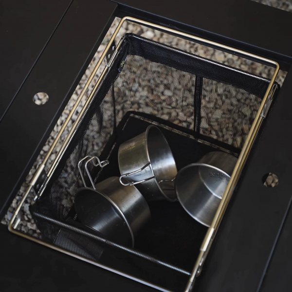 一單位抽屜式網紗瀝水籃