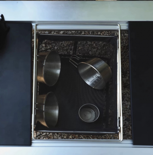 一單位抽屜式網紗瀝水籃